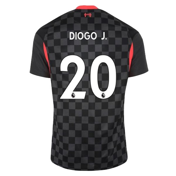 Maillot Football Liverpool NO.20 Diogo Jota Third 2020-21 Noir